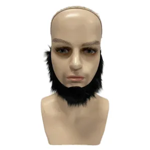 Halloween divertente finta barba costume oggetto di scena spettacolo capelli viso nero