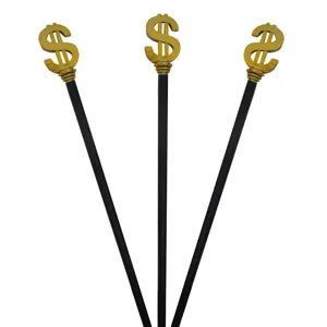 Halloween Dollar Sign Scepter Magic Wand Costume Prop Plastic Money Symbol Staff For Cosplay Party Performance Dress Up Accessories