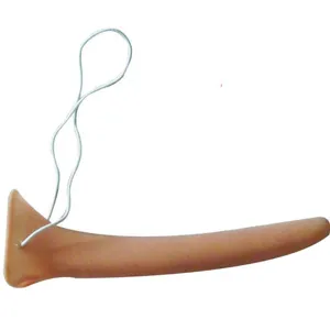 Close-up detail of a funny long nose toy prop for Halloween costume parties and cosplay.