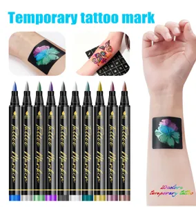 10 colors temporary tattoo marker washable body skin painting pen for party festival art