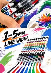 Set pennarelli per tessuti 1-5mm spessore DIY pennarelli per stoffa vestiti tela