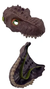 Kinder Dinosaurier Maske braun T-Rex Kostüm Party Tier Kopfbedeckung Halloween Requisite