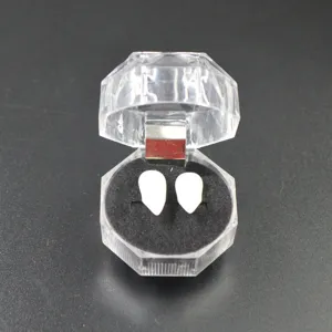 Halloween Vampire Fangs Cosplay Props Plastic Scary False Teeth With Adhesive For Party Costume Decoration White