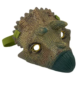 Kinder Dinosaurier Maske realistisches Triceratops Kostüm Party Tiermaske Verkleidung