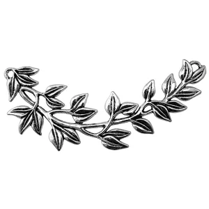 Detailed view of a silver alloy tree branch connector, perfect for DIY jewelry making and crafting.