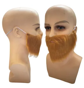 Finta barba marrone da uomo festa travestimento cosplay accessorio divertente