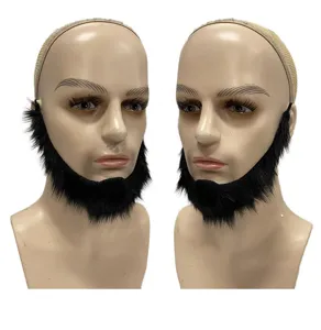 Halloween funny beard party chinstrap fake mustache pirate facial hair cosplay costume prop