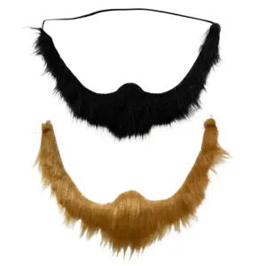 Halloween funny fake beard set black and brown facial hair party costume props for men