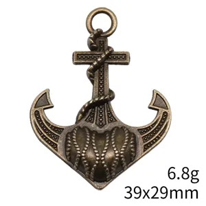 Antique bronze anchor heart cross snake metal pendant DIY jewelry accessory for craft