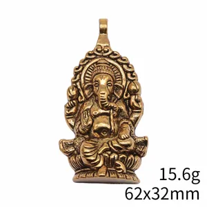 Vintage Ganesha elephant god pendant alloy bronze amulet pendant vintage jewelry charm