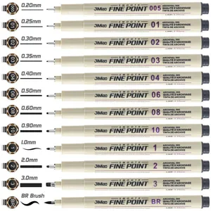 Art Fineliner Black Drawing Needle Pen Waterproof Architectural Design Comic Hand Painted Outline Marker Pen