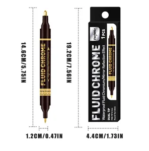 Doppelkopf Chrom Marker Stift Hochglanz metallisch Farbe Modell Reparatur Detail pen