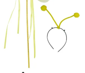 Children bee costume headband and fairy wand set for party dance performance detail view