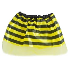 Yellow and black striped bee tutu skirt for kids party performance and festival dress up events.