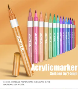 Rotuladores acrílicos de colores con punta suave para dibujos infantiles, pintura y arte.