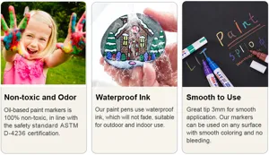 Wasserdichter ölbasierter Farbstift Detail zeigt glatte 3mm Spitze und ungiftige sichere Anwendung.
