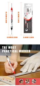 Long head deep hole marker pen double ended woodworking construction specialized tool 10pcs set