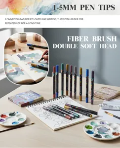 Pennarelli acrilici doppia punta set di forniture d'arte per disegno pittura bricolage