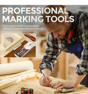 Professional long-head marking pen for woodworking, deep-hole construction, and tile layout tasks.
