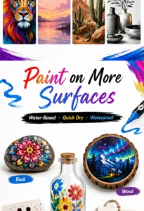 Rotuladores de pintura acrílica de doble punta para piedras, madera, vidrio y manualidades.