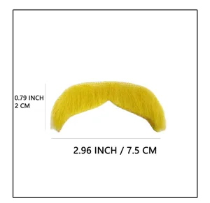 Halloween yellow fake mustache self-adhesive elf beard costume party funny prop 7.5cm