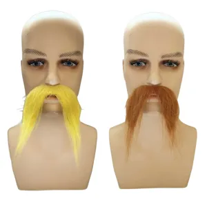 Barba Finta di Halloween Oggetti di Scena per Feste Baffi Realistici Sopracciglia per Mascherata Cosplay Decorazione Accessorio
