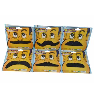 Fête d'Halloween faux mustache costume drôle ensemble de moustache en velours doux