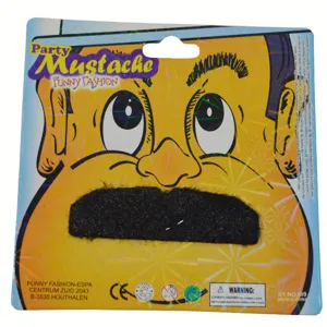 Fête d'Halloween drôle faux moustache nouveauté costume noir tissu poils du visage jouet.