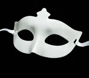 Witte masker voor feestje verkleedpartij elegante masquerade maskeraccessoire wit