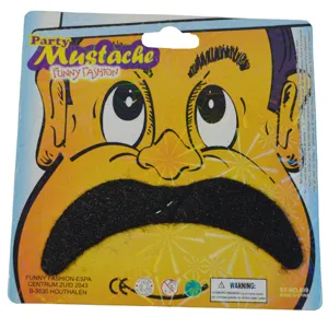 Faux moustache accessoire de fête drôle poils visage costume carte nouveauté article déguisement