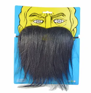 Black fake beard costume accessory for party novelty black facial hair decoration prop