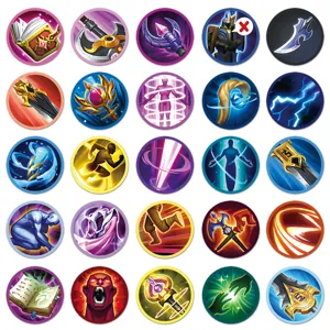 Waterproof game skill icon stickers waterproof vinyl decals for water bottles and phone DIY 100pcs