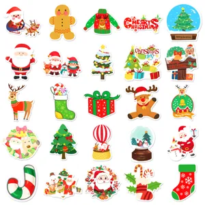 Christmas waterproof cartoon stickers decals set for luggage skateboard DIY decoration