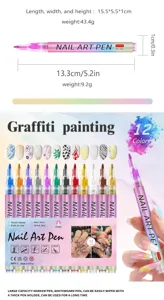Bunter Nailart Graffiti Stift wasserdicht DIY Malerei Stift fuer tollem Nageldesign