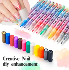 Nagelkunst Stift Wasserdicht DIY Graffiti Feiner Liner Acryl Marker Stift 0.7mm fur Design