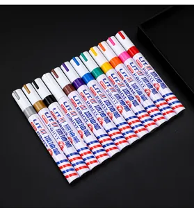Colorful oil paint markers set waterproof permanent marker pens for metal car tire rock painting