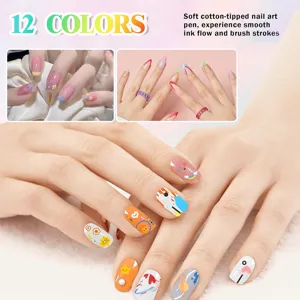 Bunter Nagelkunststift wasserdicht DIY Graffiti 0.5mm feiner Acrylmarkierungsstift