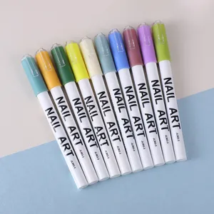 Kleurrijke nail art pennen set, sneldrogende tekenlijnen graffiti pennen voor DIY manicure.