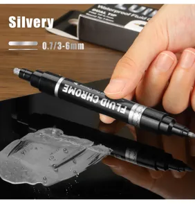 Doppelspitze Flued Chrom Marker Stift mit Spiegeleffekt fuer Modellbau und Reparatur.