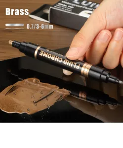 Doppelspitze Chrom Marker Messing 0.7/3-6mm Spiegel Metallic Farbstift für Modellmalerei