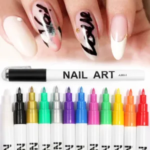 Nail art pen set sneldrogend fijne lijn tekening marker DIY manicure gereedschap pro