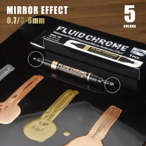 Doppelspitziger Chrom-Marker für Spiegeleffekt-Reparatur und Gundam Modellbau, wasserdicht.