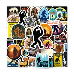 50 Τεμ. Αυτοκόλλητα Bigfoot Αδιάβροχα Εξωτερικού Χώρου για Κράνος Μηχανής Βαλίτσα