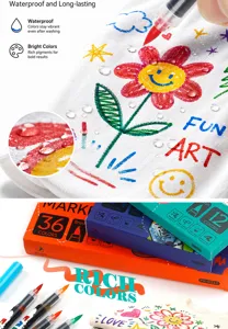 Pennarello per tessuti fai da te pittura impermeabile graffiti pennarello stoffa immagine dettaglio