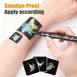 Temporary tattoo marker pen washable body art marker skin safe festival party makeup tool