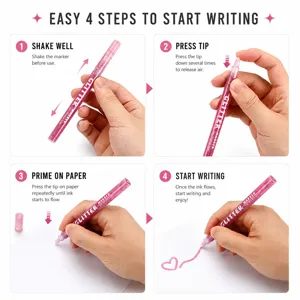 Glitzer-Marker Stift für DIY-Grußkarten, Schülerkunst, Tagebücher und funkelnde Bastelprojekte.