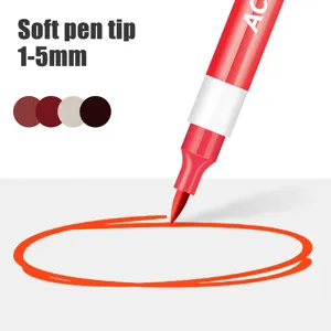 Rotulador acrilico punta blanda 1-5mm suministros de dibujo de arte para estudiantes