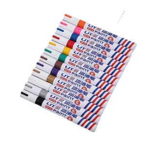 Buntes Farbmarkierungsstift Set 12 Farben wasserdichte Oelstifte fuer Autoreifen und Kunst DIY.