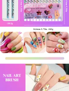 Nail art marker pen 12 colors 0.7mm quick drying acrylic nail painting DIY detail view