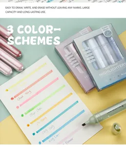 Pastel Highlighter Set Aesthetic Cute Marker Pens Journaling School Stationery Supplies
